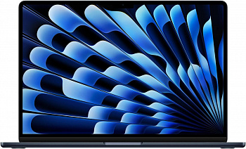 Ноутбук Apple MacBook Air A3241 15.3", 2025, Retina, Apple M4 10 core 4ГГц, 10-ядерный, 16ГБ 256ГБ SSD,  macOS, полночный [mw1l3ll/a]