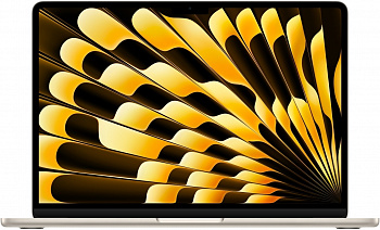 Ноутбук Apple MacBook Air 13 (M3, 8C CPU/8C GPU, 2024), 16 ГБ, 256 ГБ SSD, Starlight (сияющая звезда) MC8J4