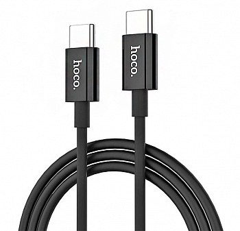 Черный кабель USB Type C/USB Type C Hoco X23 3A 1m