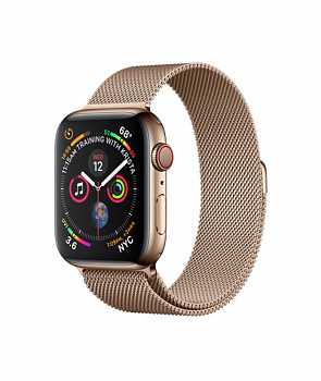 Apple Watch Series 4 (MTV82) 44mm, Gold Stainless Steel Case with Gold Milanese Loop