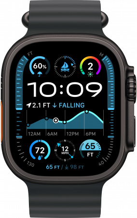 Apple Watch Ultra 2 (2024) 49mm Black Titanium Case with Black Ocean Band