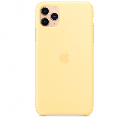 Чехол для iPhone 11 Pro Max Silicone Case силиконовый желтый