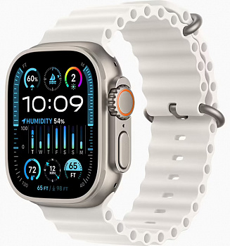 Apple Watch Ultra 2 49mm Titanium Case with White Ocean Band ( M/L )