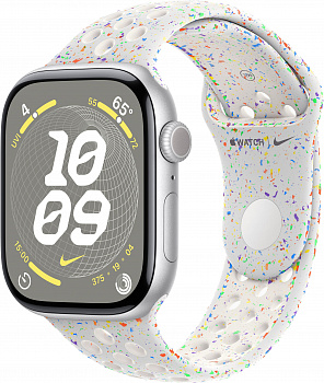 Apple Watch Series 10 46mm Silver Aluminum Case with Pure Platinum Nike Sport Band MWX03