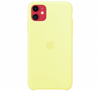 Чехол для iPhone 11 Silicone Case силиконовый лимонный