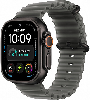 Apple Watch Ultra 4 (2026) 49mm Black Titanium Case with Translucent Black Ocean Band