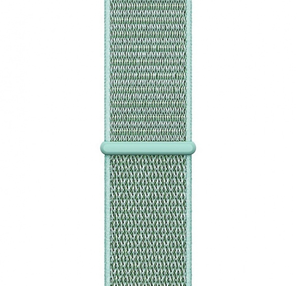 Салатовый нейлоновый ремешок на липучке для Apple Watch 38/40 mm