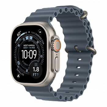 Умные часы Apple Watch Ultra 3 49mm GPS + Cellular Natural Titanium Case Anchor Blue Ocean Band One Size
