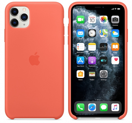 Чехол для iPhone 11 Pro Max Silicone Case силиконовый оранжевый