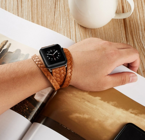 Коричневый ремешок для Apple Watch 38/40 mm Genuine Leather Band