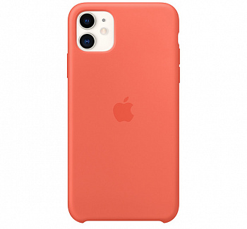 Чехол для iPhone 11 Silicone Case силиконовый оранжевый
