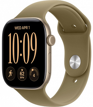 Умные часы Apple Watch Series 12 46mm Light Gold Aluminum Case with Sport Band Olive