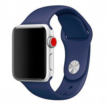Синий матовый ремешок для Apple Watch 38/40 mm Sport Band