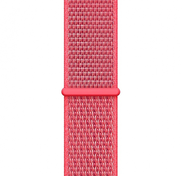 Ярко-розовый нейлоновый ремешок на липучке для Apple Watch 42/44 mm