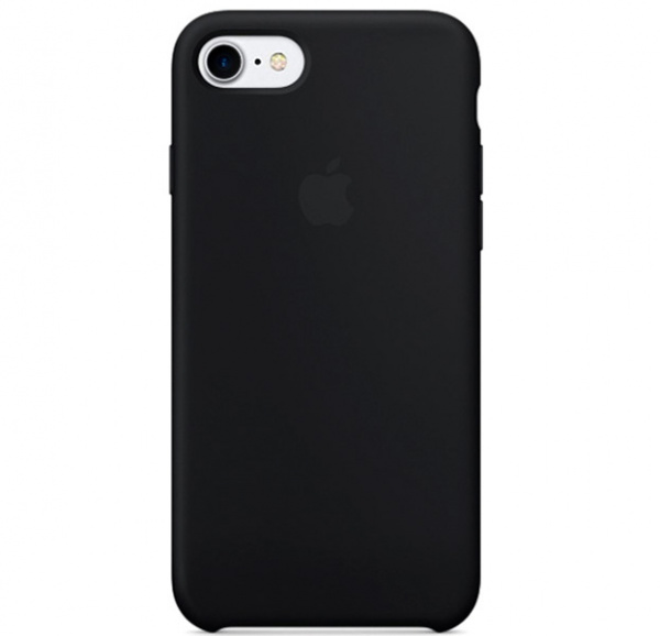 Черный силиконовый чехол для iPhone SE/8/7 Silicone Case