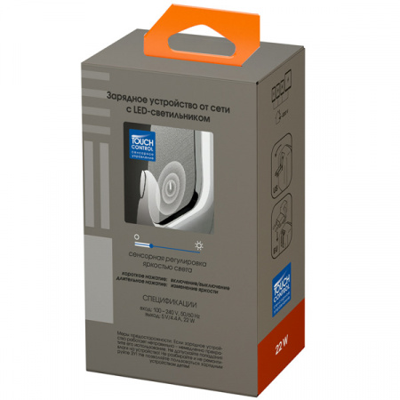 Сетевое зарядное устройство InterStep 4*USB 4,4A Smart LED White/Gray Strip