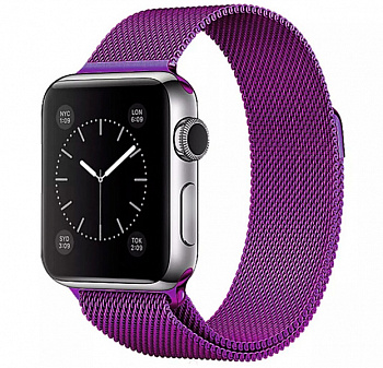 Металлический ремешок Milanese Band для Apple Watch 38/40 mm фиолетовый