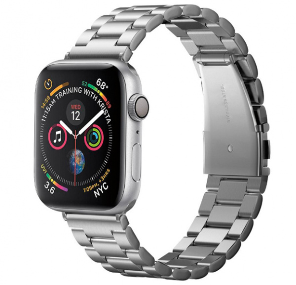 Ремешок для Apple Watch 44/42 mm Spigen Modern Fit Silver