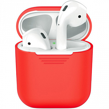 Купить Аксессуар для AirPods Deppa Силиконовый чехол красный в Сочи