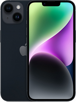 Смартфон Apple iPhone 14 512GB, чёрный EU (1-Sim + E-Sim )