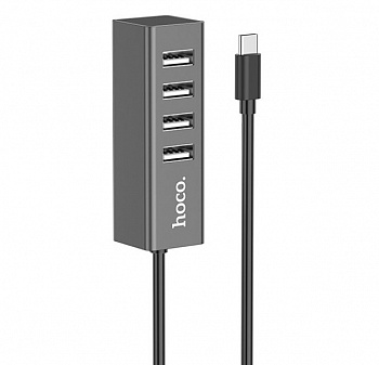Переходник для Macbook Hoco HB1 Type-С to 4×USB Gray