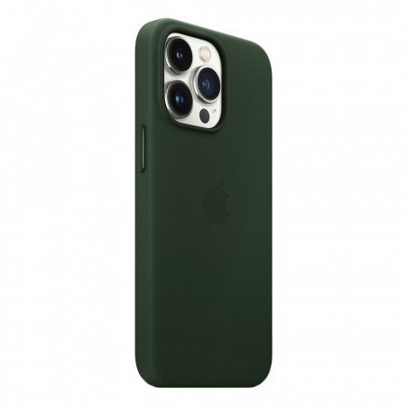 Чехол для смартфона Apple iPhone 13 Pro Leather Case with MagSafe, зелёная секвойя