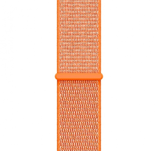 Оранжевый нейлоновый ремешок на липучке для Apple Watch 42/44 mm