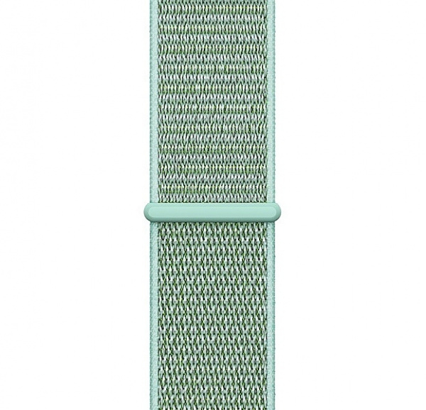 Салатовый нейлоновый ремешок на липучке для Apple Watch 42/44 mm