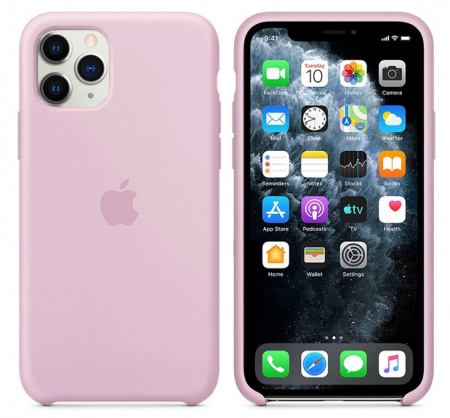Чехол для iPhone 11 Pro Max Silicone Case силиконовый пудровый