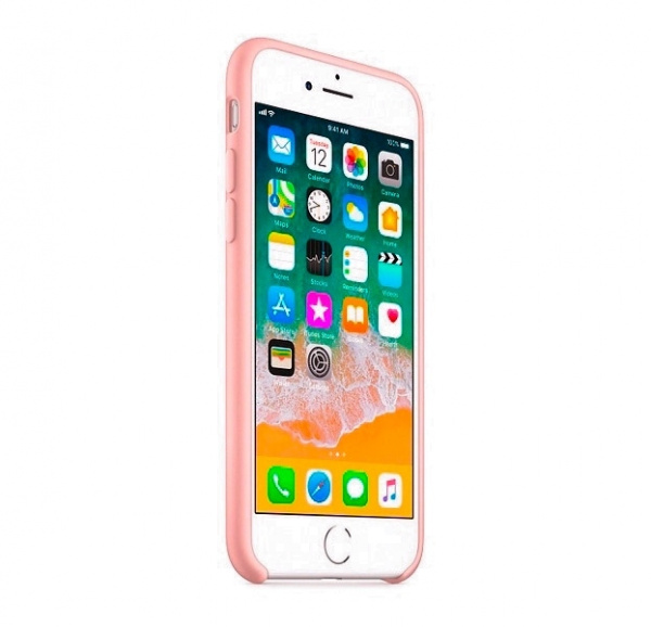 Коралловый силиконовый чехол для iPhone SE/8/7 Silicone Case