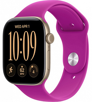 Умные часы Apple Watch Series 12 42mm Light Gold Aluminum Case with Sport Band Magenta