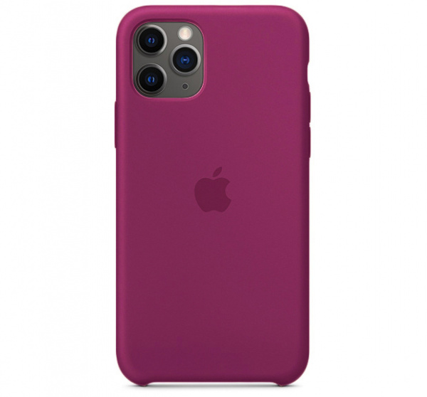 Чехол для iPhone 11 Pro Max Silicone Case силиконовый малиновый