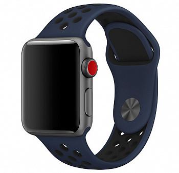 Ремешок Apple Watch 38/40 mm Perforated Sport Band Blue/Black