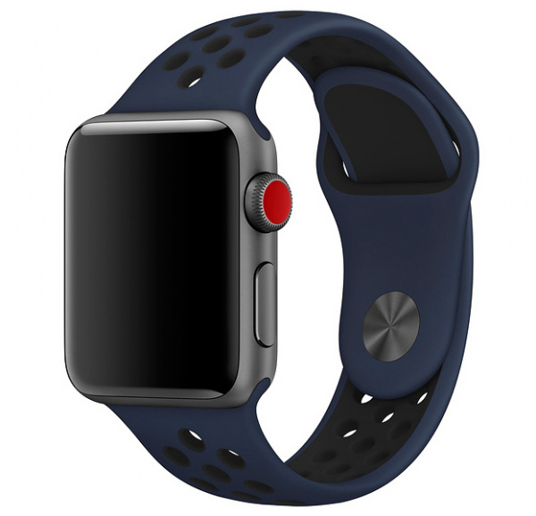 Ремешок Apple Watch 38/40 mm Perforated Sport Band Blue/Black