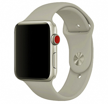 Пепельно-серый ремешок для Apple Watch 42/44 mm Sport Band