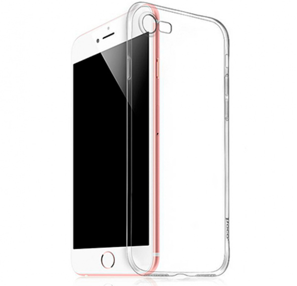 Черный силиконовый чехол для iPhone SE/8/7 Hoco Light