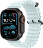 Apple Watch Ultra 2 (2024) 49mm Black Titanium Case with Ice Blue Ocean Band