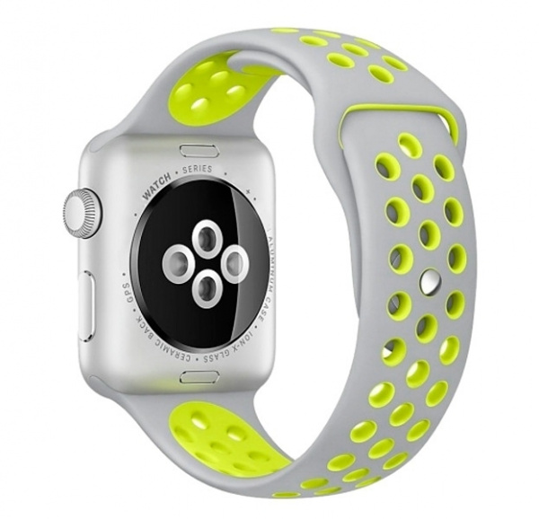 Ремешок Apple Watch 38/40 mm Perforated Sport Band Gray/Green