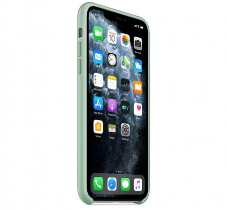 Чехол для iPhone 11 Pro Max Silicone Case силиконовый мятный