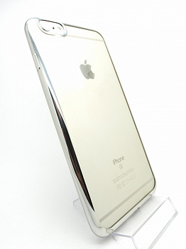 Силиконовый чехол с рамкой для iPhone 6s Plus / 6 Plus (Silver)