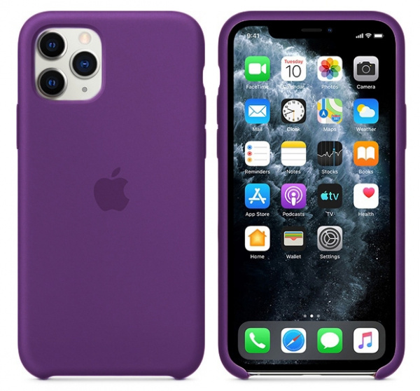 Чехол для iPhone 11 Pro Max Silicone Case силиконовый фиолетовый