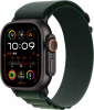 Apple Watch Ultra 2 (2024) 49mm Black Titanium Case with Dark Green Alpine Loop S/M