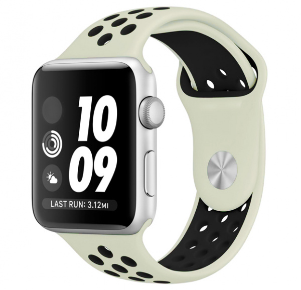 Ремешок Apple Watch 42/44 mm Perforated Sport Band Beige/Black