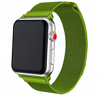 Зеленый металлический ремешок Milanese Band для Apple Watch 42/44 mm