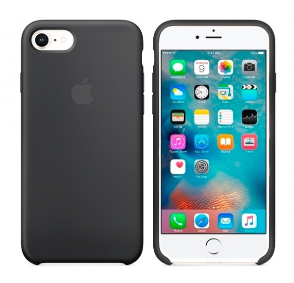 Темно-серый силиконовый чехол для iPhone SE/8/7 Silicone Case