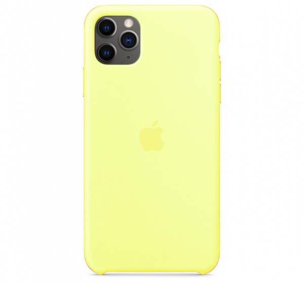 Чехол для iPhone 11 Pro Max Silicone Case силиконовый лимонный