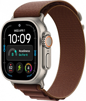 Apple Watch Ultra 4 (2026) 49mm Natural Titanium Case with Burgundy Alpine Loop Small