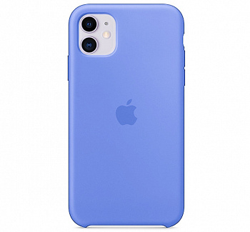Чехол для iPhone 11 Silicone Case силиконовый голубой