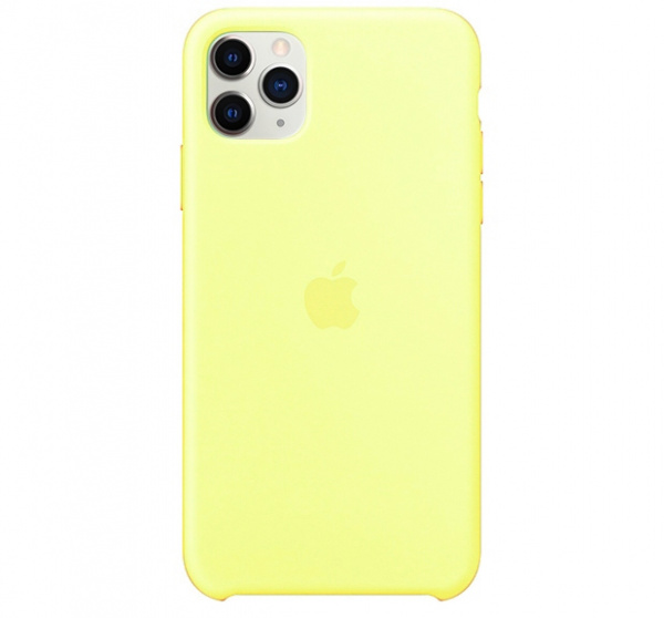 Чехол для iPhone 11 Pro Max Silicone Case силиконовый лимонный
