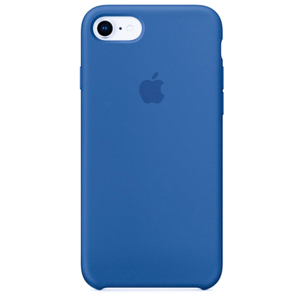 Синий силиконовый чехол для iPhone SE/8/7 Silicone Case